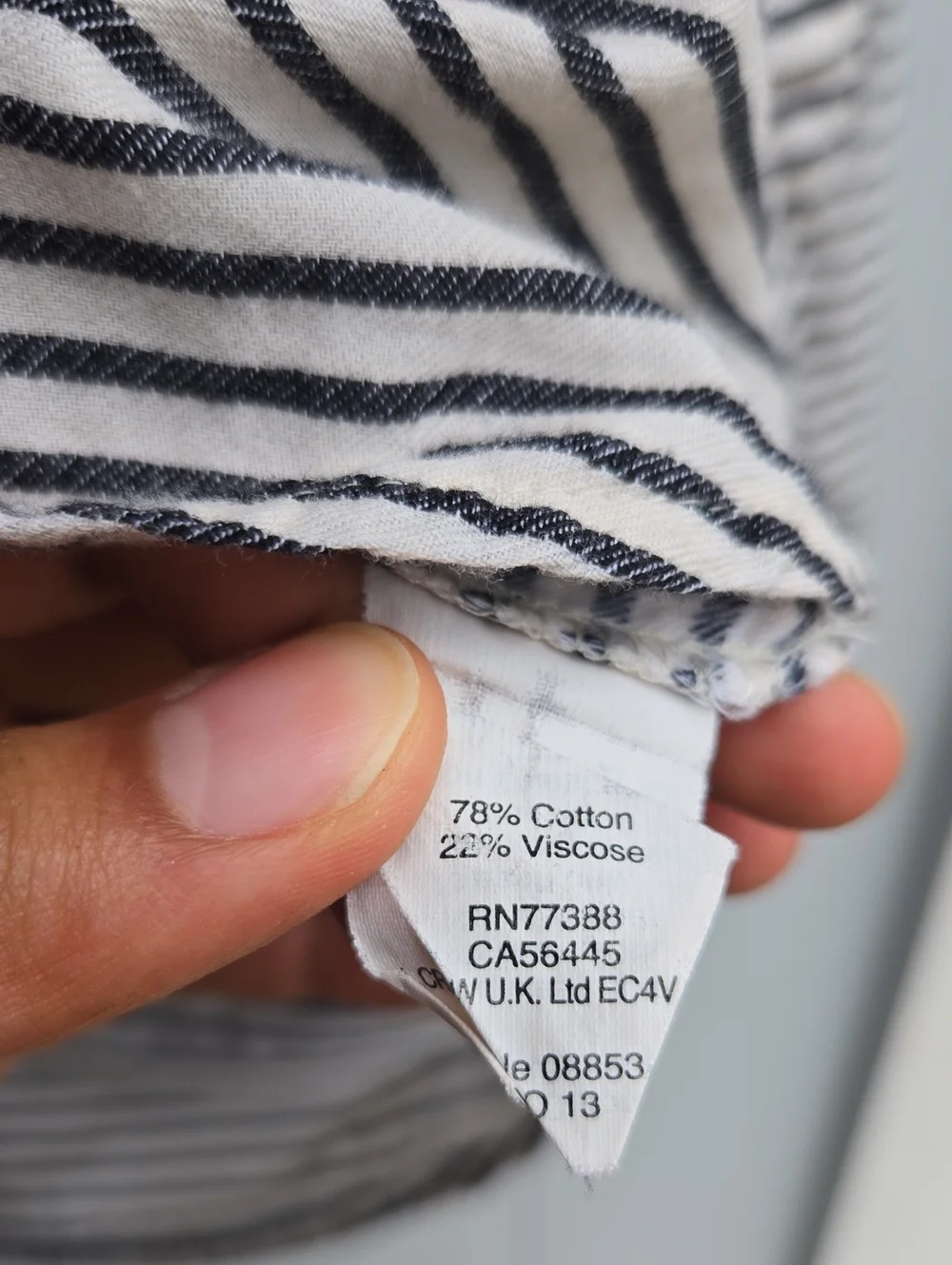 J. Crew Striped Peasant Tunic with Pink Embroidery